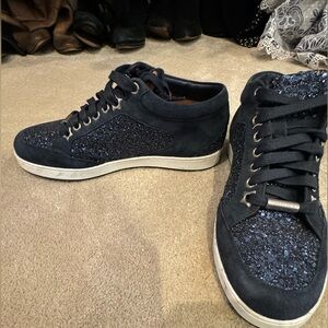 Jimmy Choo Black and Tan Leather Shoes